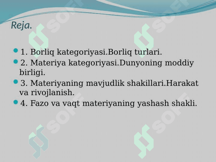 Borliq falsafasi 2