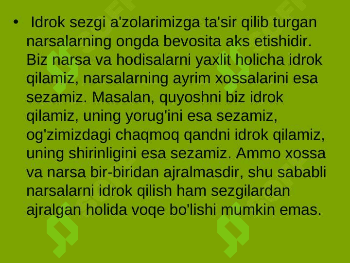 Idrok va uning o’ziga xos xususiyatlari 3
