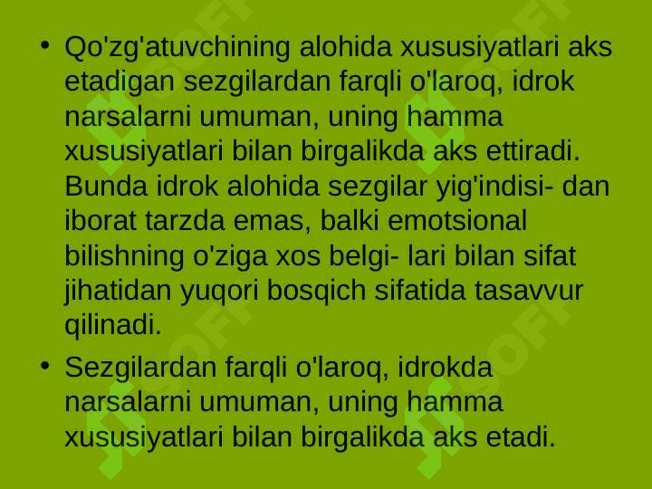 Idrok va uning o’ziga xos xususiyatlari 7