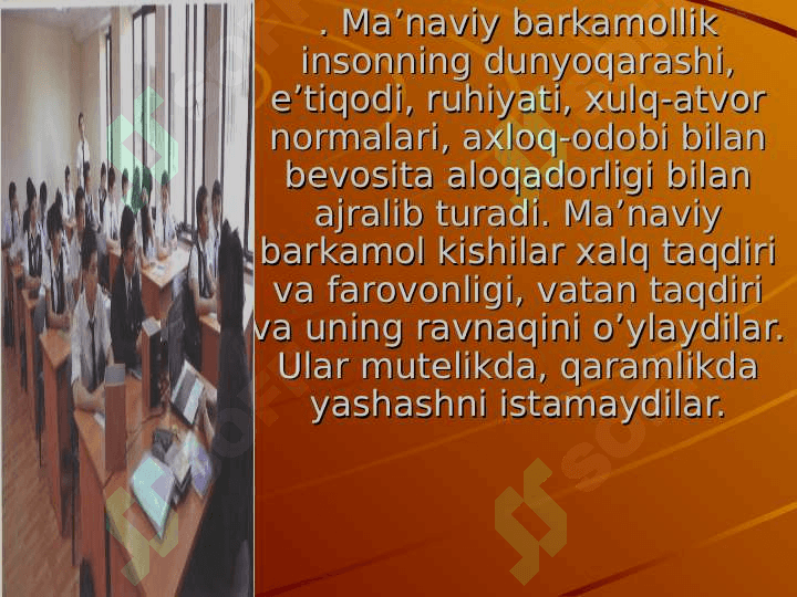 Inson zotini ulug’lash – ma’naviy yetuklik mezoni 4