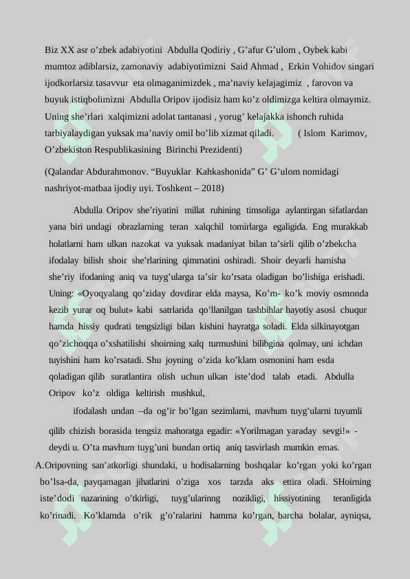 Abdulla Oripov she’riyatida sevgi-muhabbat mavzulari 5