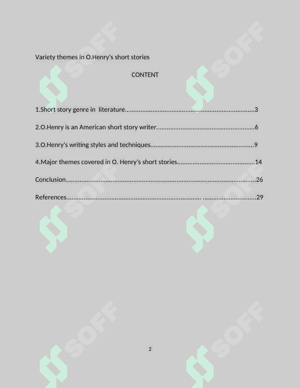 Variety themes in O.Henry's short stories 2