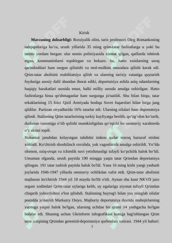Deportatsiya. Toshkentga surgun qilinganlar 3