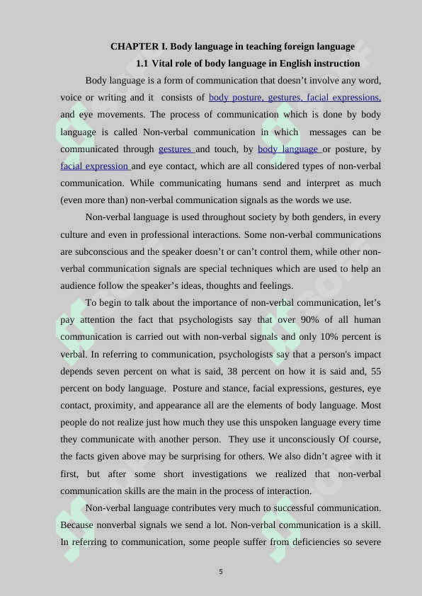 The importance of body language in teaching foreign languages 5