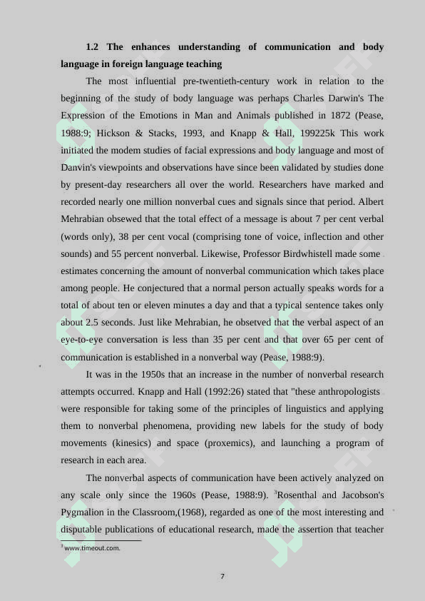 The importance of body language in teaching foreign languages 7