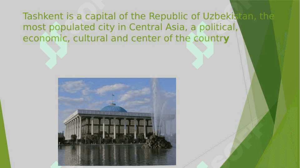 TASHKENT IS THE CAPITAL OF USBEKISTAN Umida 2