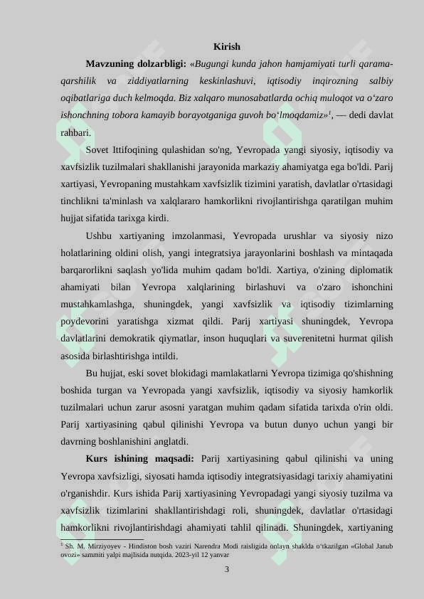 Yangi Yevropa uchun Parij xartiyasining qabul qilinishi va tarixiy ahamiyati 3