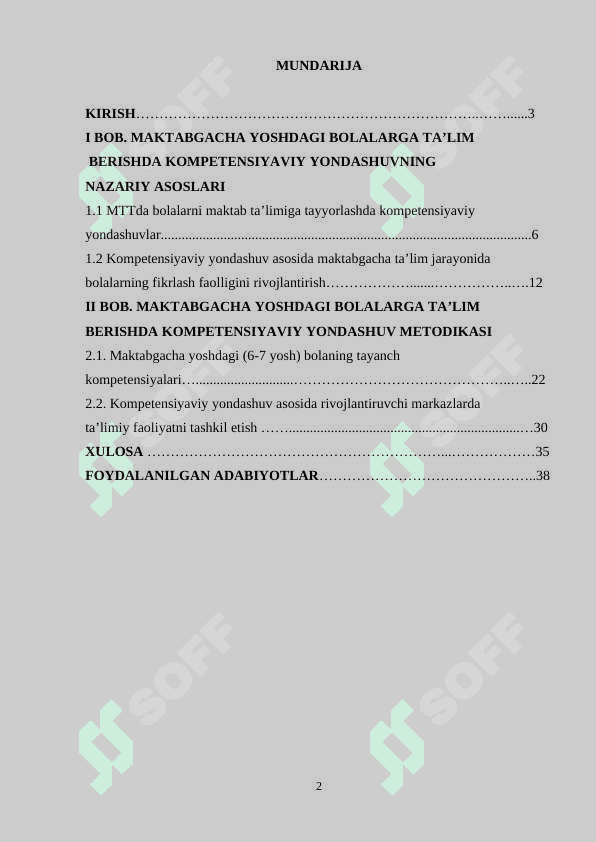 Maktabgacha  yoshdagi  bolalarning  tayanch kompetensiyalari 2