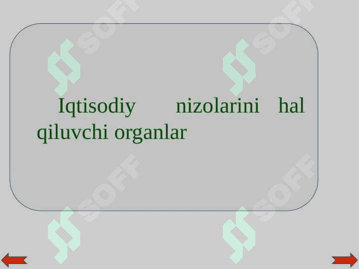 Iqtisodiy nizolarini hal etish 8