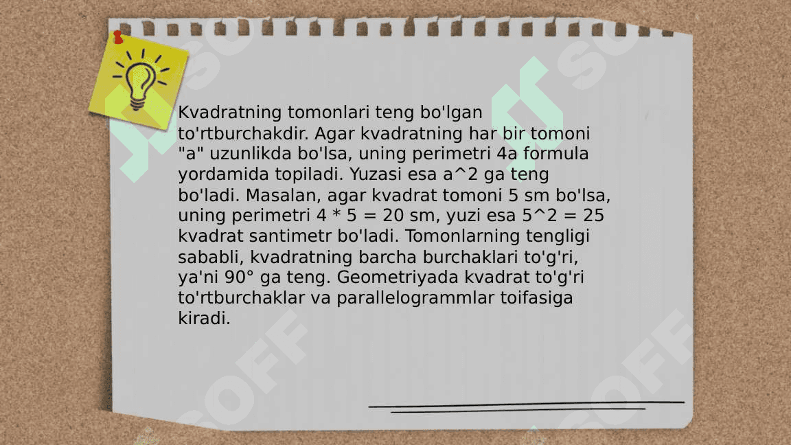 Kvadrat va uning xossalari 4