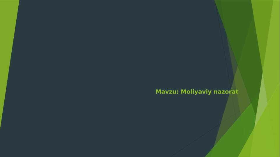 Moliyaviy nazorat