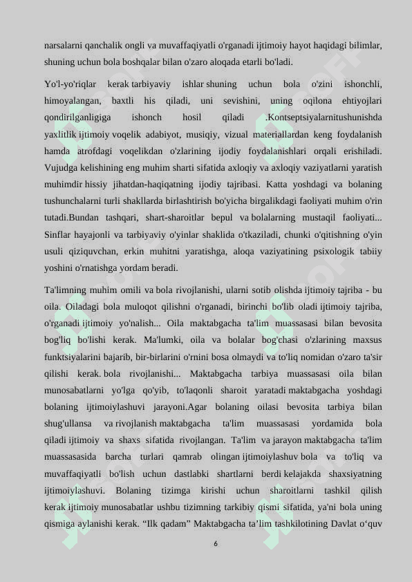 Bolalarda ijtimoiy tajribasini shakillantirish metodikasi 6