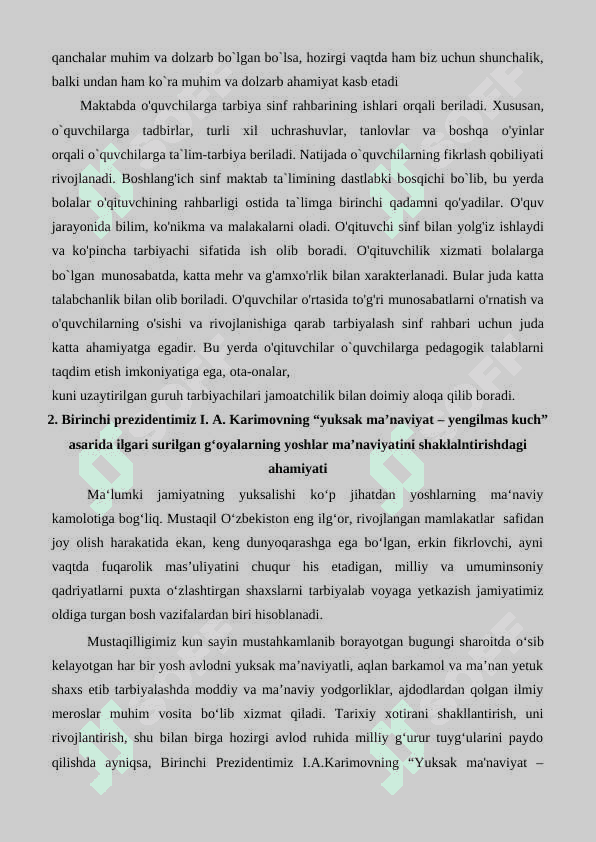 Yuksak ma’naviyatli shaxsni shakllantirish haqidagi konseptual g‘oyalar 4