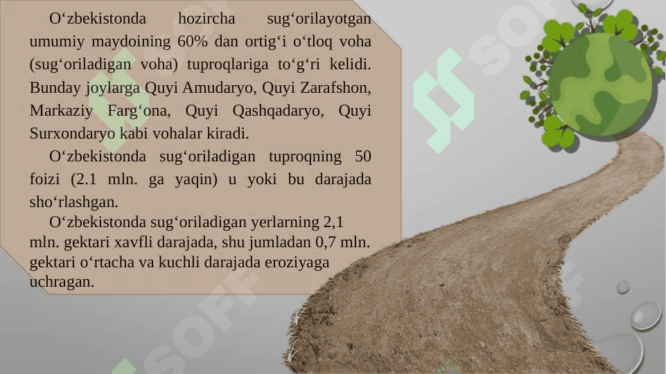 O'zbekistonning tuproq, o'simlik va hayvonoti 8
