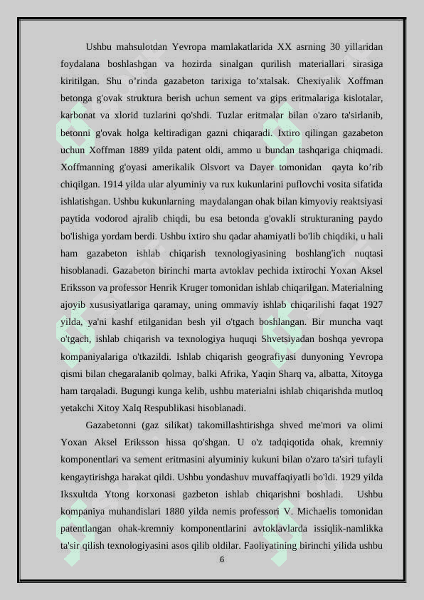 referat.Yengil betonlar tarkibining optimal varianti 6