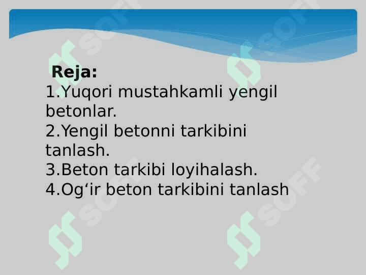 Yengil betonlar tarkibining optimal varianti ppt 2