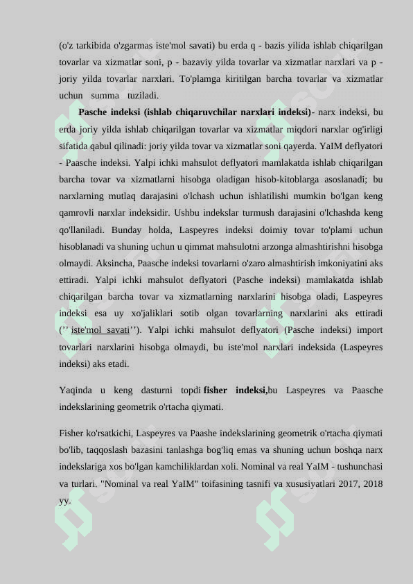 Yalpi milliy mahsulot,yalpi ichki mahsulot,ularni hisoblash usullar 7