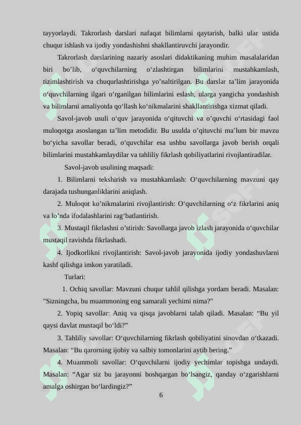 ONA TILIDAN TAKRORLASH DARSLARINI TASHKIL ETISH METODIKASI 6