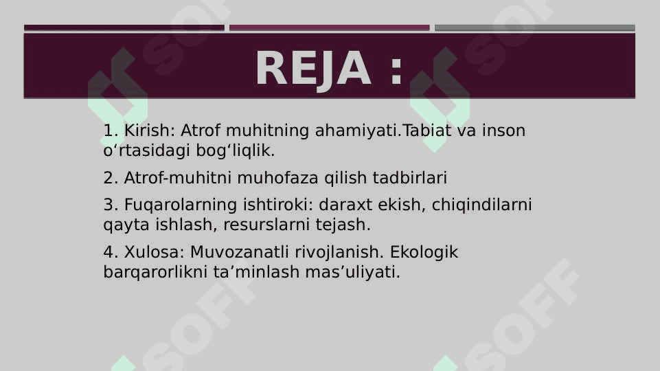 Atrof muhitni muhofaza qilish boʻyicha tadbirlar 2