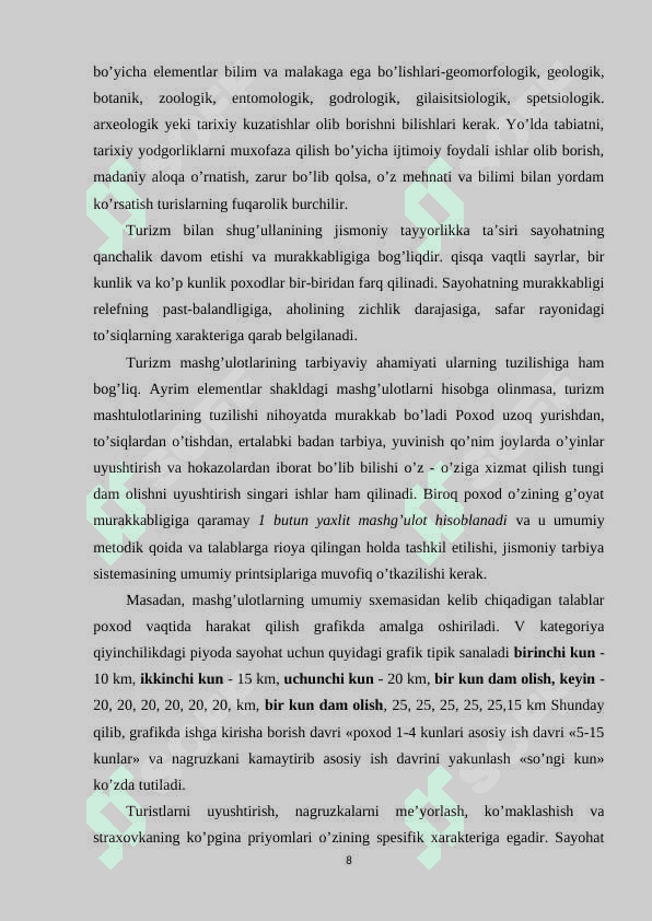 BOLALAR VA O‘SMIRLARDA SPORT MASHG‘ULOTLARINING TASHKIL ASOSLARI 8