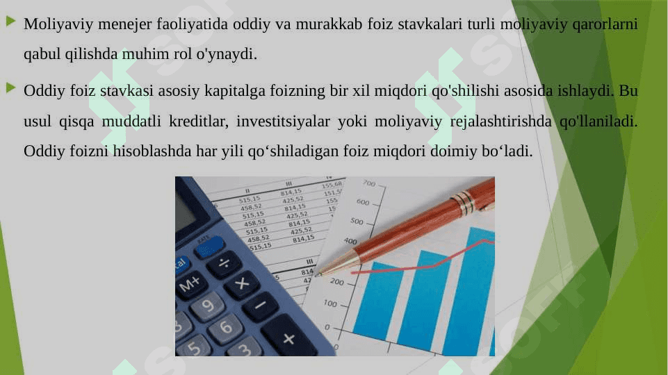 MOLIYAVIY MENEJER FAOLIYATIDA ODDIY VA MURAKKAB FOIZ STAVKALARIDAN FOYDALANISH 3