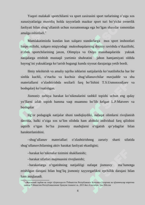 O‘RGATISH BOSQICHLARINING ASOSIY YO‘NALISHI VA  XUSUSIYATI 4