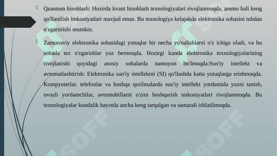 ZAMONAVIY ELEKTRONIKA YUTUQLARINI XOZIRGI XOLATINI BAXOLASH 6