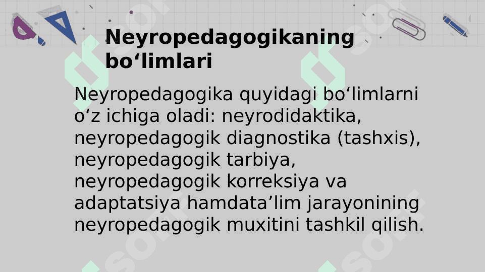 Neyropedagogikaning fan sifatida asosiy maqsadi Neyrodidaktika 5