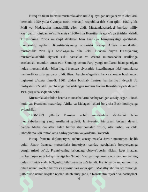 FRANSIYADA IV-RESPUBLIKANING TA’SIS ETILISHI (1946-1958) 6