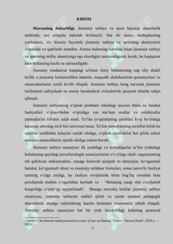 O`ZBEKISTON RESPUBLIKASI HUKUMATINING JISMONIY MADANIYAT VA SPORT BO`YICHA QABUL QILINGAN HUJJATLARI. JISMONIY TARBIYA VA SPORT TO`G`RISIDAGI QONUN QARORLAR TAHLILI. 3