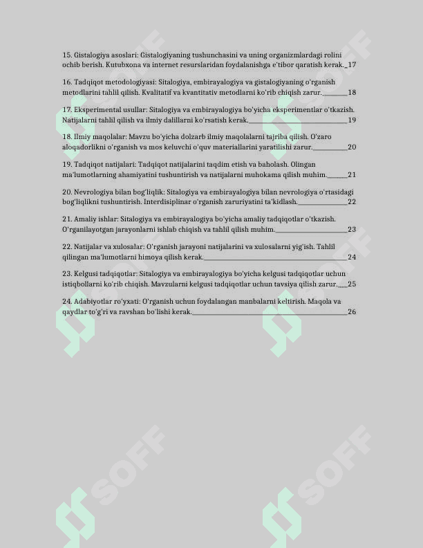 Sitalogiya embirayalogiya gistalogiyalar oʻrganish usullari 3