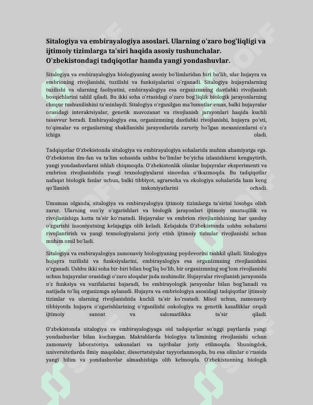 Sitalogiya embirayalogiya gistalogiyalar oʻrganish usullari 4