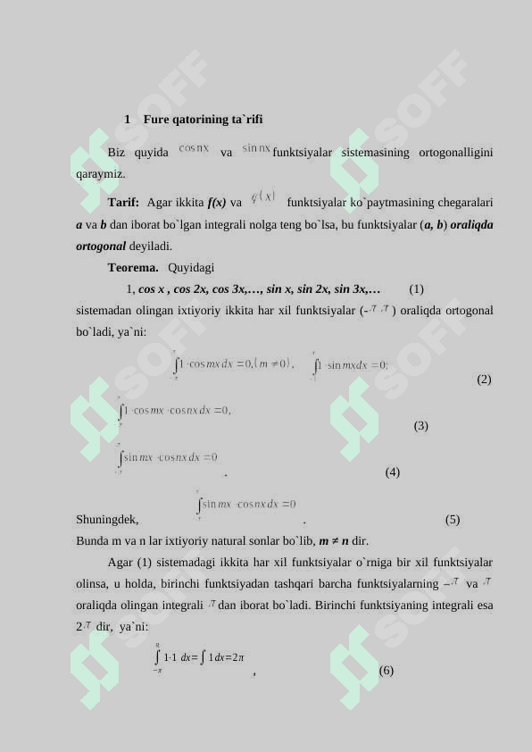 Karrali Fure qatorlari 4