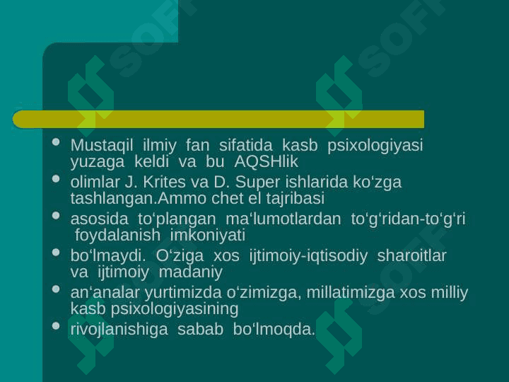 Kasbiy psixologiya fanining ilmiy tadqiqot metodlari 7