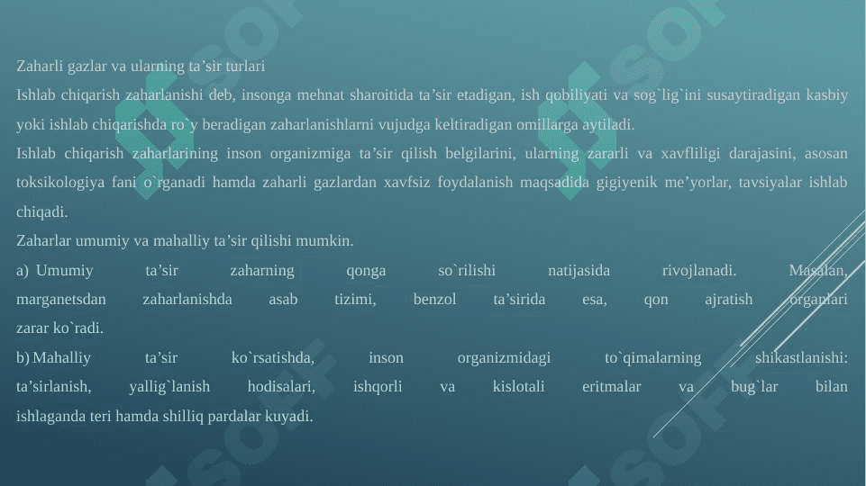 Ishlab chiqarish jarayonlarida zararli omillar va ulardan himoyalanish tadbirlari 4
