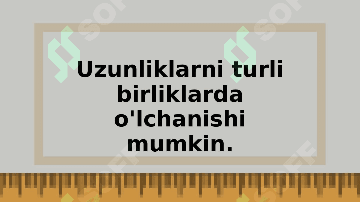 BIRLIKLARI O'LCHASH 3