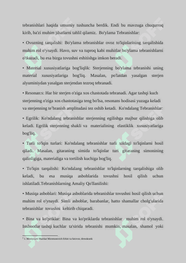 Sterjenlarning bo`ylama va ko`ndalang majburiy tebranishlar.docx 3