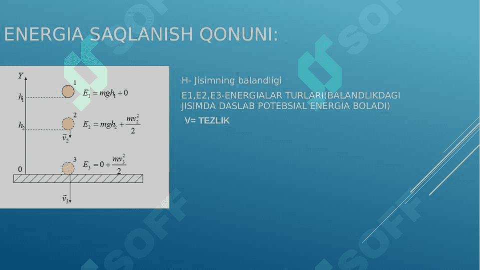 enegiyaninng saqlanish qonuni 5
