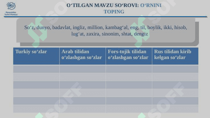 Ish qog'ozlari ustida ishlash mashqlari 2