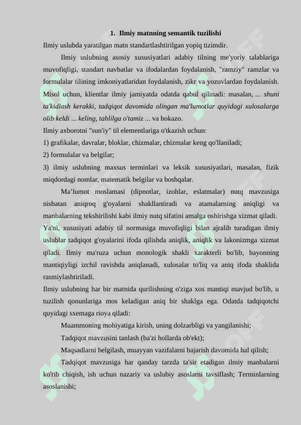 Ilmiy tadqiqot matnning tarkibi 2