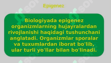 Epigenez va Preformizm oqimlari 2