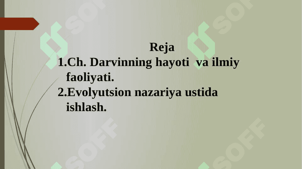 Evolutsion g‘oyalarning paydo bo‘lishi. Ch. Darvinning evolyutsion ta’limoti 2