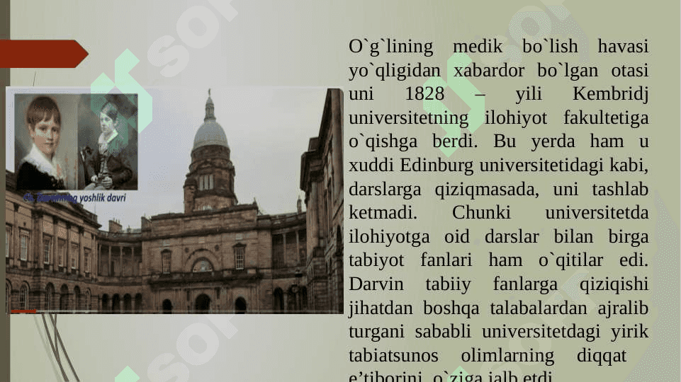 Evolutsion g‘oyalarning paydo bo‘lishi. Ch. Darvinning evolyutsion ta’limoti 5