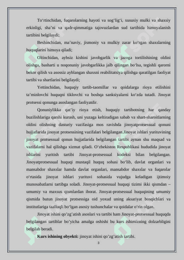 Jinoyat ishini qo’zg’atish 3