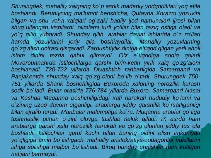 X-XII asrlar o`zbek adabiyoti 3