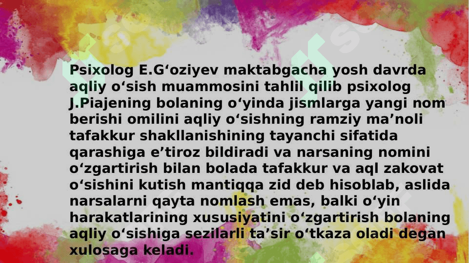 ILK BOLALIK DAVRIDA AQLIY O’SISH VA DIAGNOSTIKASI 3