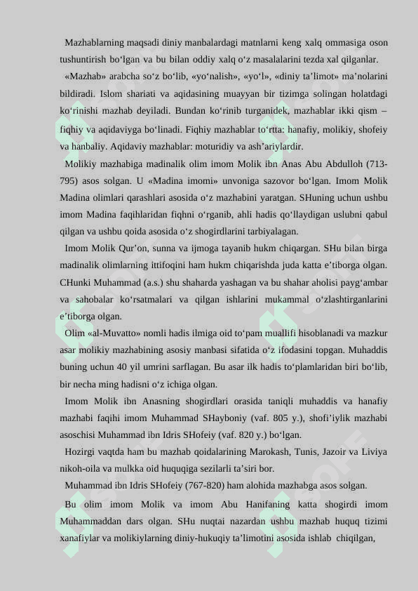 Islоmda Sunniylik, Shialik , Xorijiylik yo‘nalishlari paydo bo‘lishi va qarashlari. 8