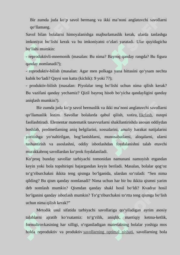 Maktabgacha yoshdagi bolalarda matematik tasavvurlarni shakllantirishda taʼlimning asosiy didaktik tamoyillari 8