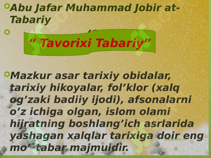 Musulmon o’yg’onish davri 7