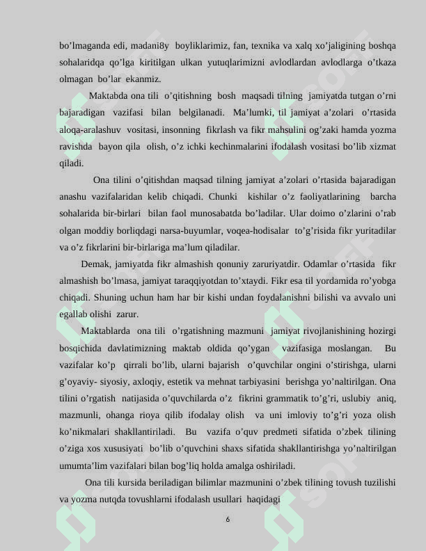 4-sinf ona tili va o’qish savodxonligi darslarida masal oʻtishda innovatsion pedagogik texnologiyalardan foydalanish metodikasi. 6
